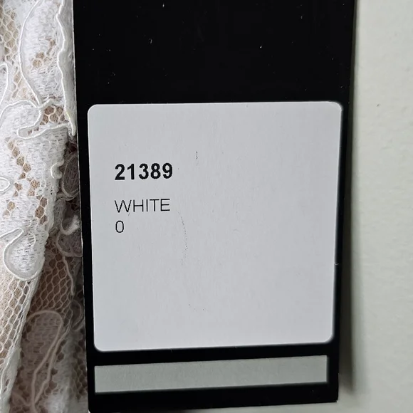 La Femme Women's Long White Lace Mermaid Sheer Halter Neck Gown, Size 0 - Picture 12 of 12